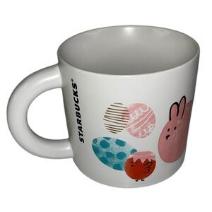 Starbucks Mug with Easter design - chicks, bunnies and eggs. 12 ounces